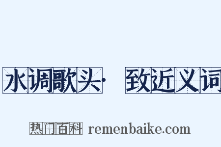 水调歌头·致近义词是什么意思的图片
